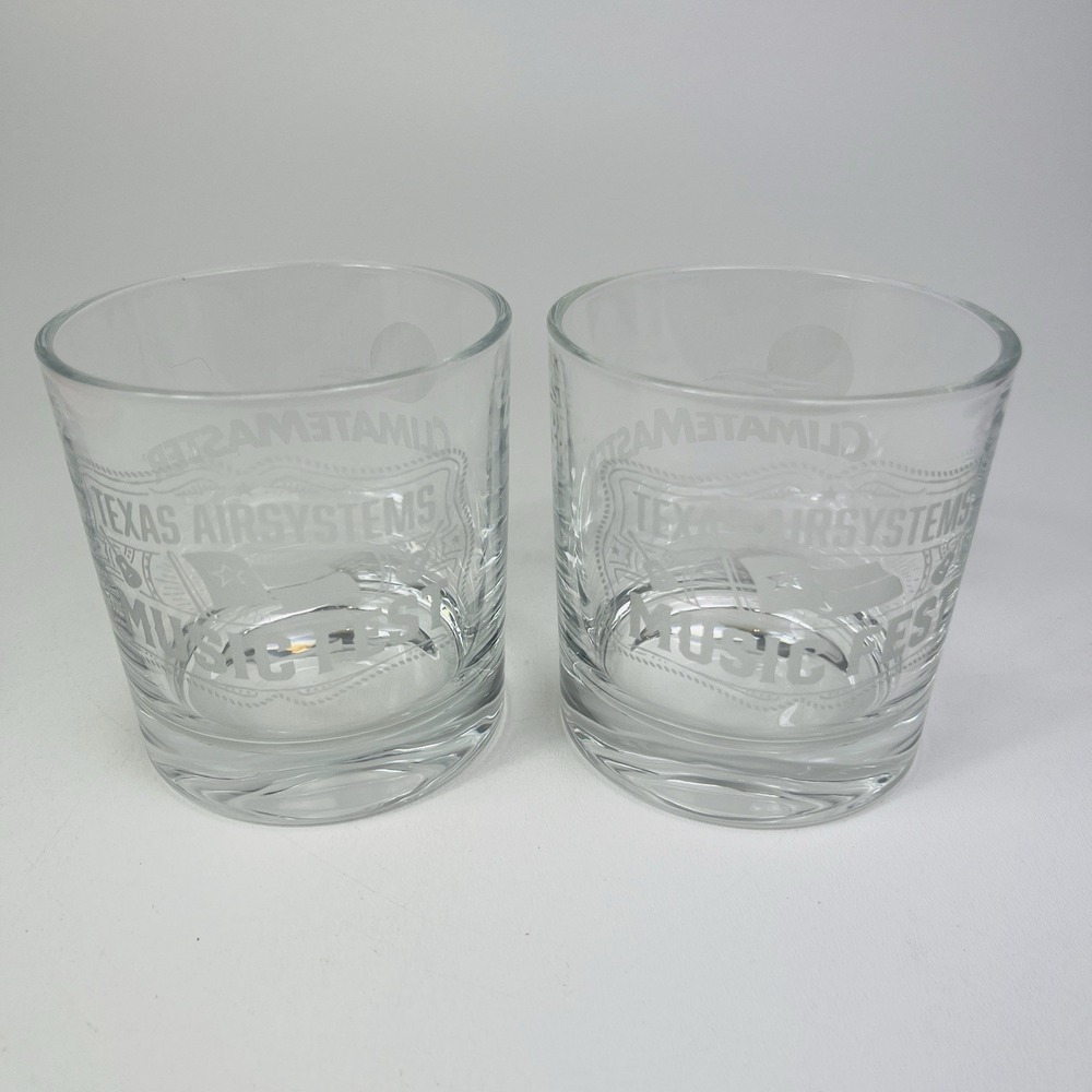 Texas Airsystems Music Festival Hiball Rocks Whiskey Cocktail Glasses